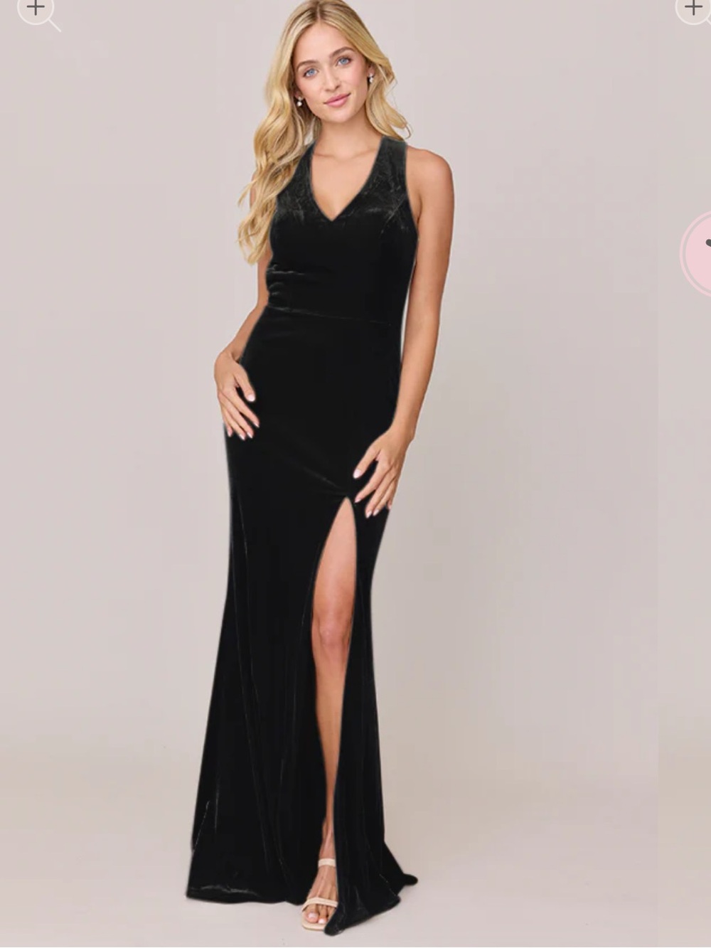 Revelry Asher Black Velvet Maxi Dress